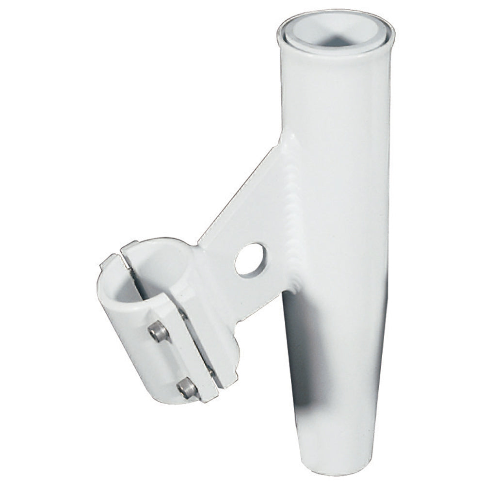 Lee's Clamp-On Rod Holder - White Aluminum - Vertical Mount - Fits 1.900" O.D. Pipe