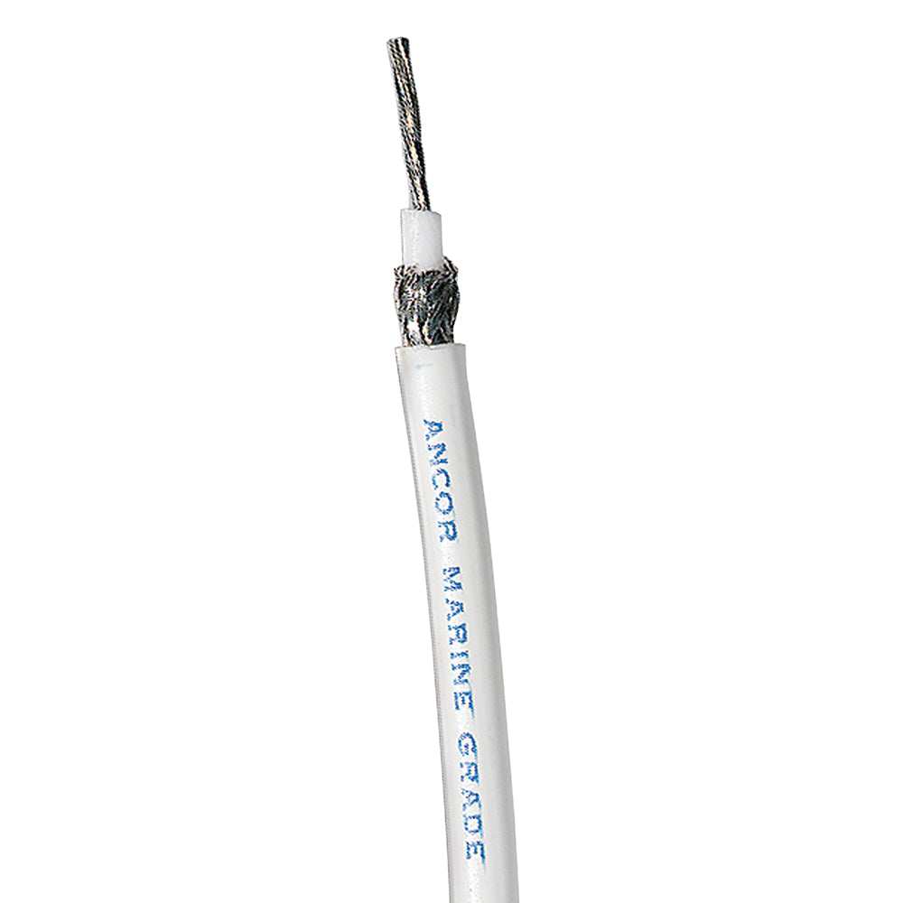 Ancor White RG 8X Tinned Coaxial Cable - 1,000'