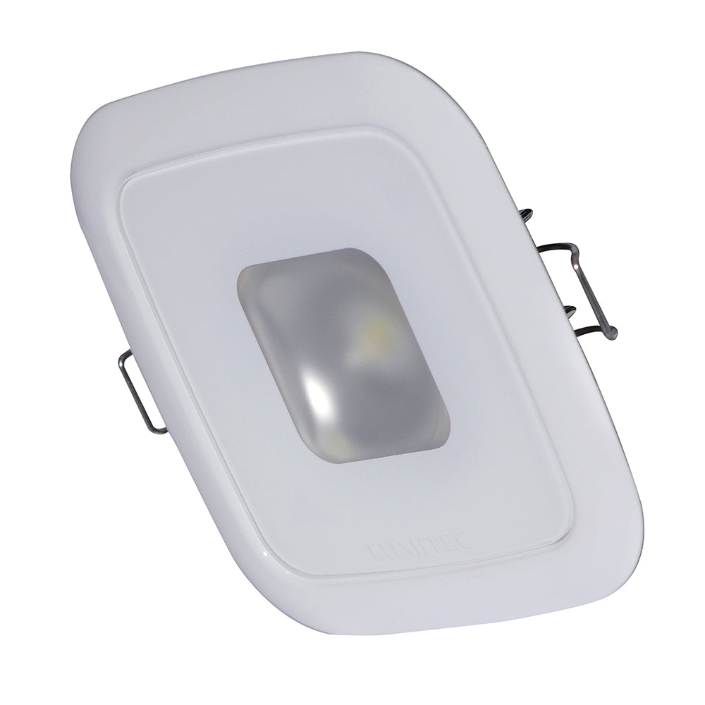 Lumitec Square Mirage Down Light - Spectrum RGBW Dimming - White Bezel