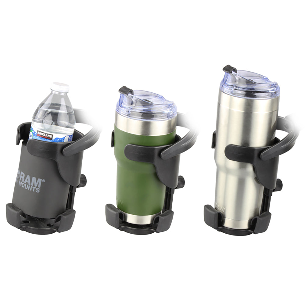 RAM Mount Level Cup XL Low Profile Mount w/Large Strap Clamp Base