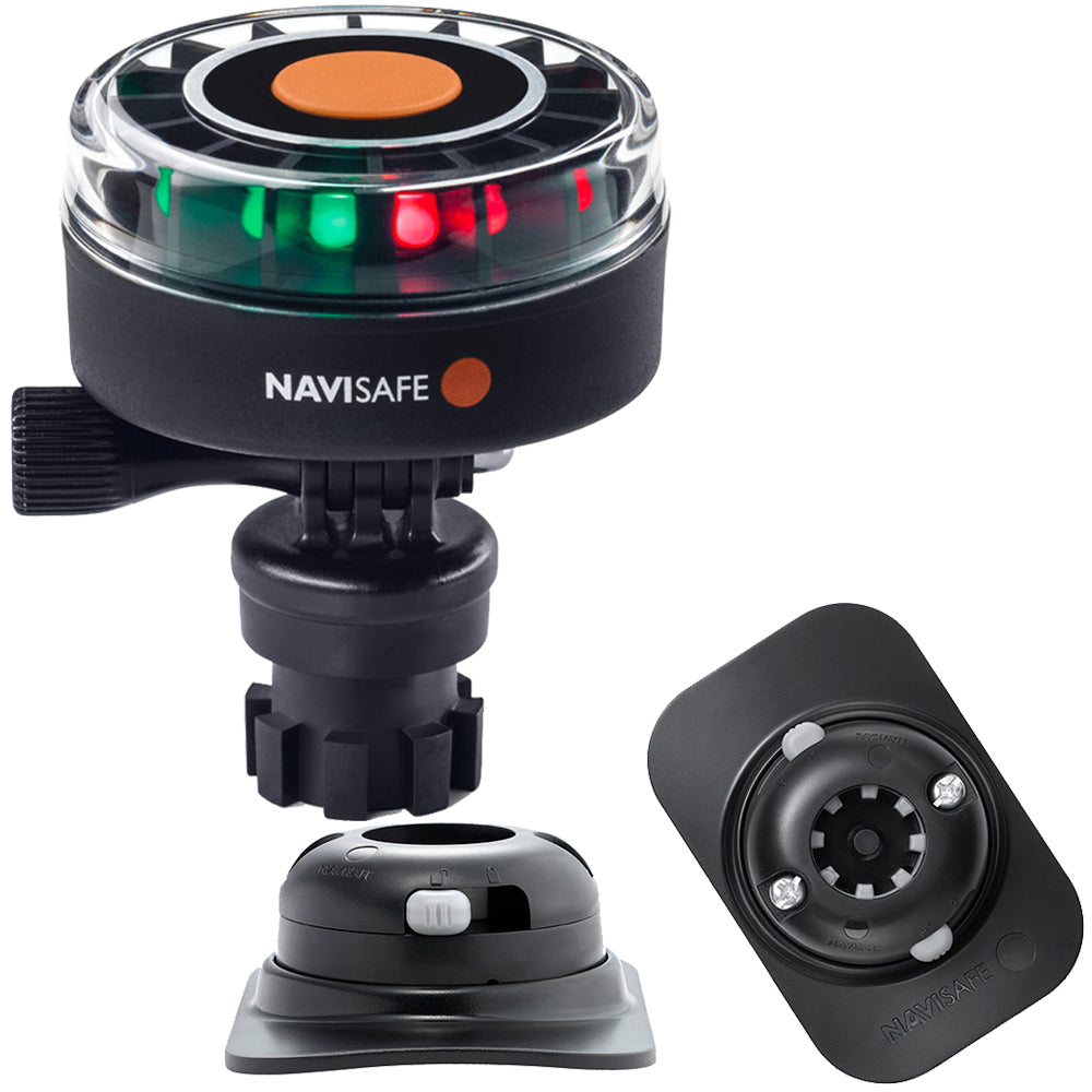 Navisafe Navilight 2NM Tricolor w/Navimount Base  RIB Mount - Black