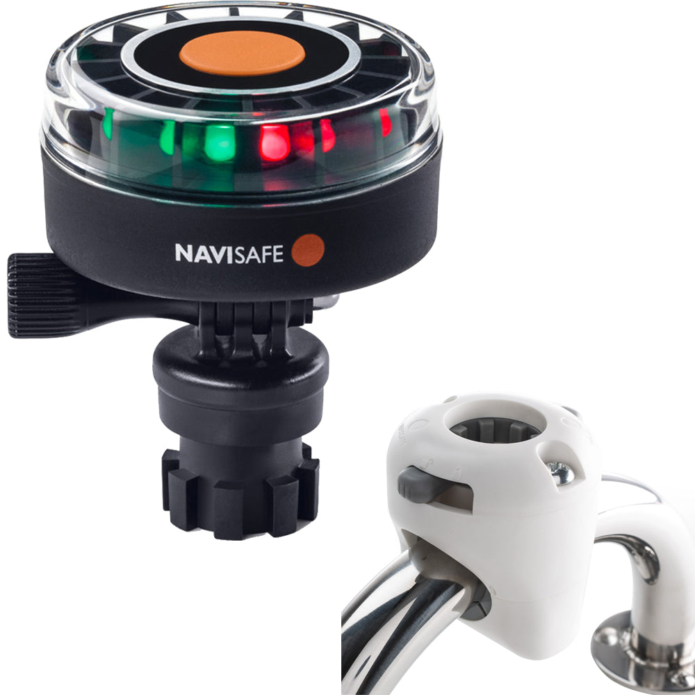 Navisafe Navilight 2NM Tricolor w/Navimount Base  Rail Mount - White