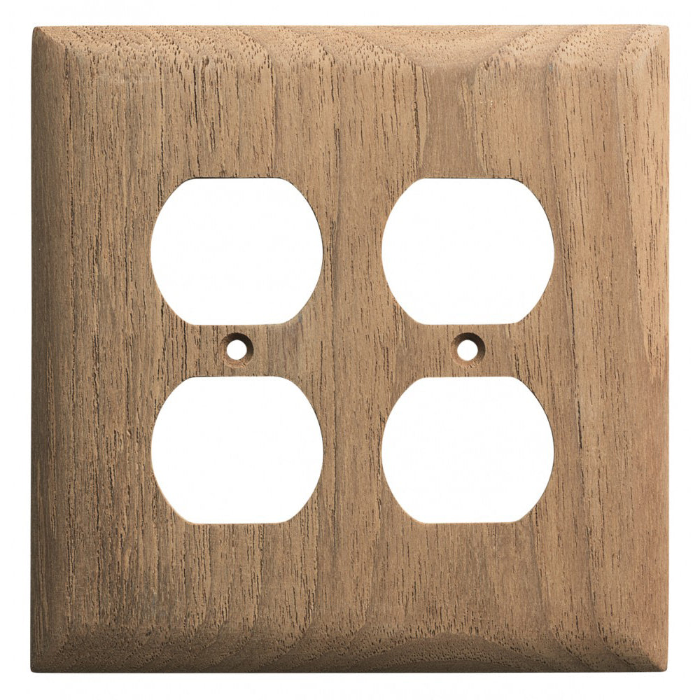 Whitecap Teak 2-Duplex/Receptacle Cover Plate