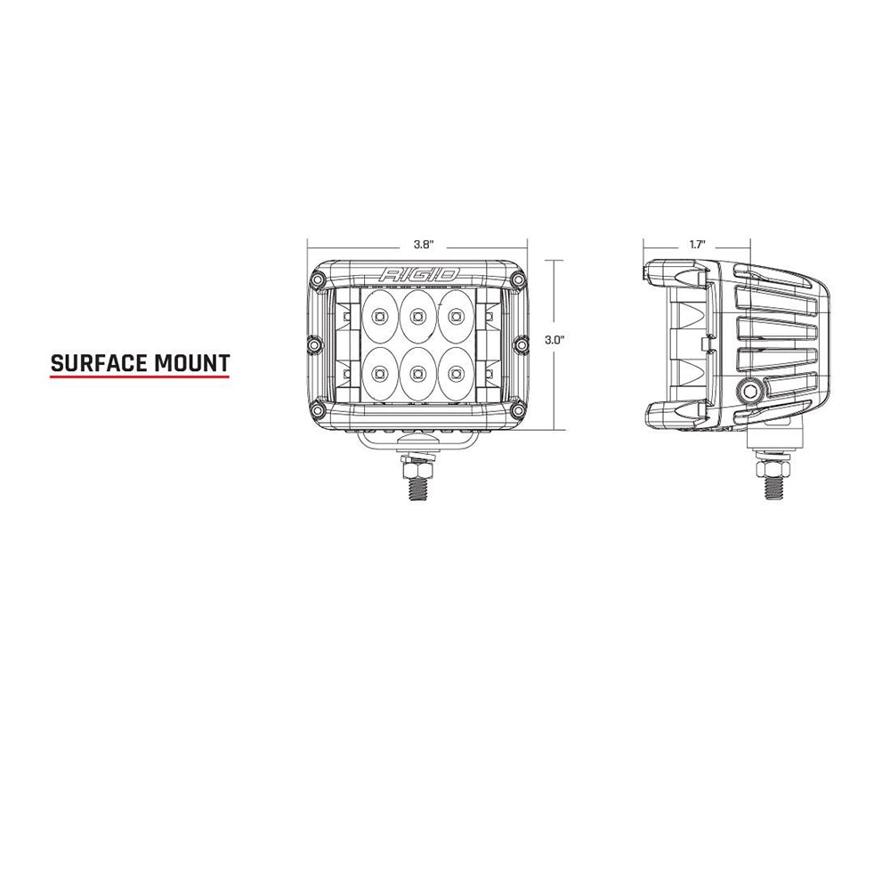 RIGID Industries D-SS Series PRO Driving Surface Mount - Pair - Black