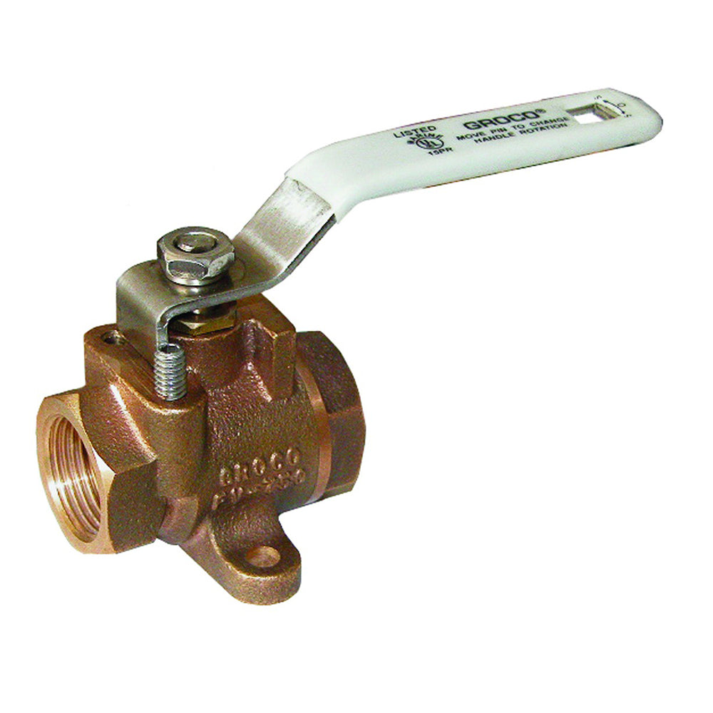 GROCO 3/4" NPT Bronze Inline Fuel Valve