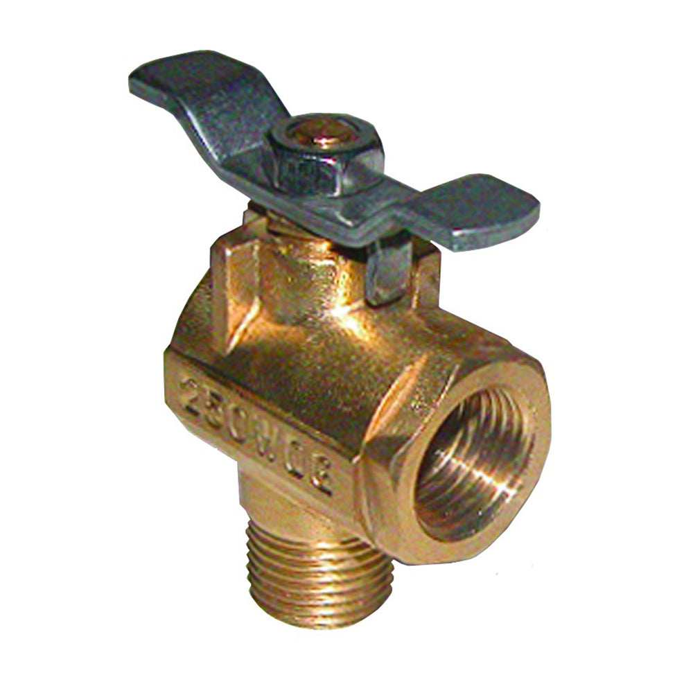 GROCO 1/2" NPT 90 Bronze Fuel Valve