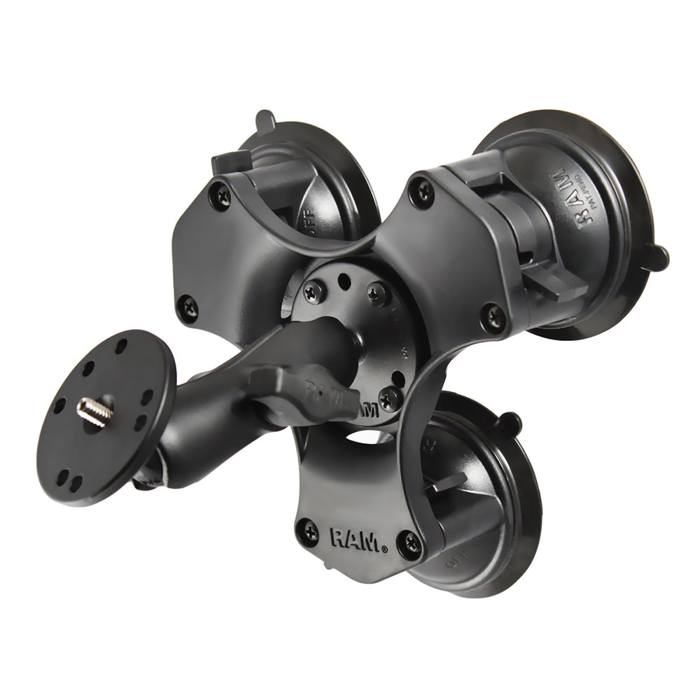 RAM Mount Twist-Lock Triple Suction Mount w/1/4"-20 Stud