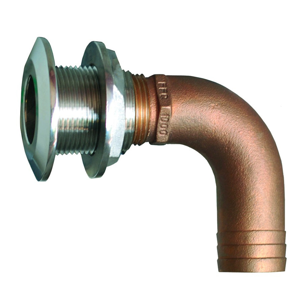 GROCO 1" 90 Degree Hose Thru-Hull Fitting