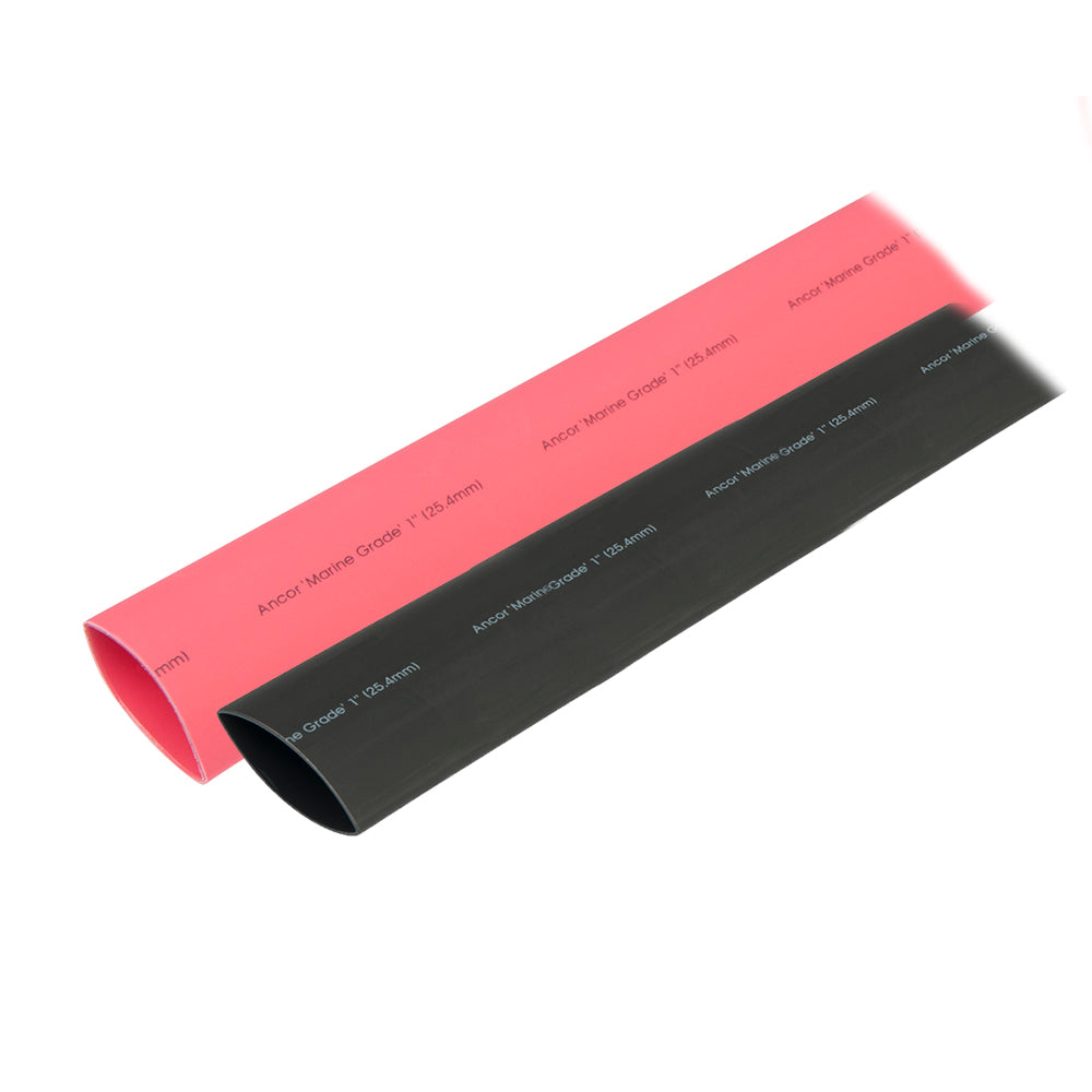 Ancor Heat Shrink Tubing 1" x 3" - Black  Red Combo