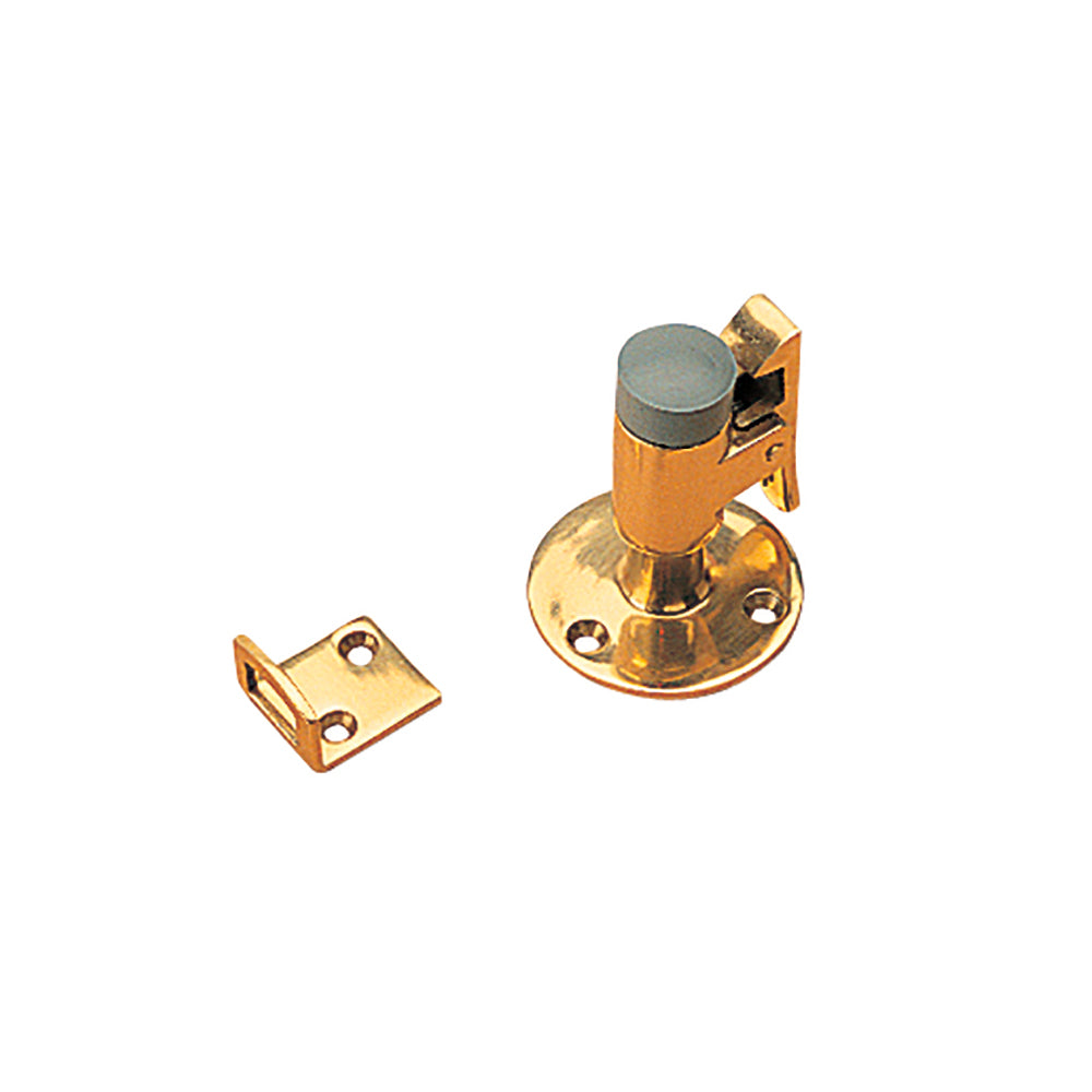 Sea-Dog Door Stop  Catch - Brass - 2"