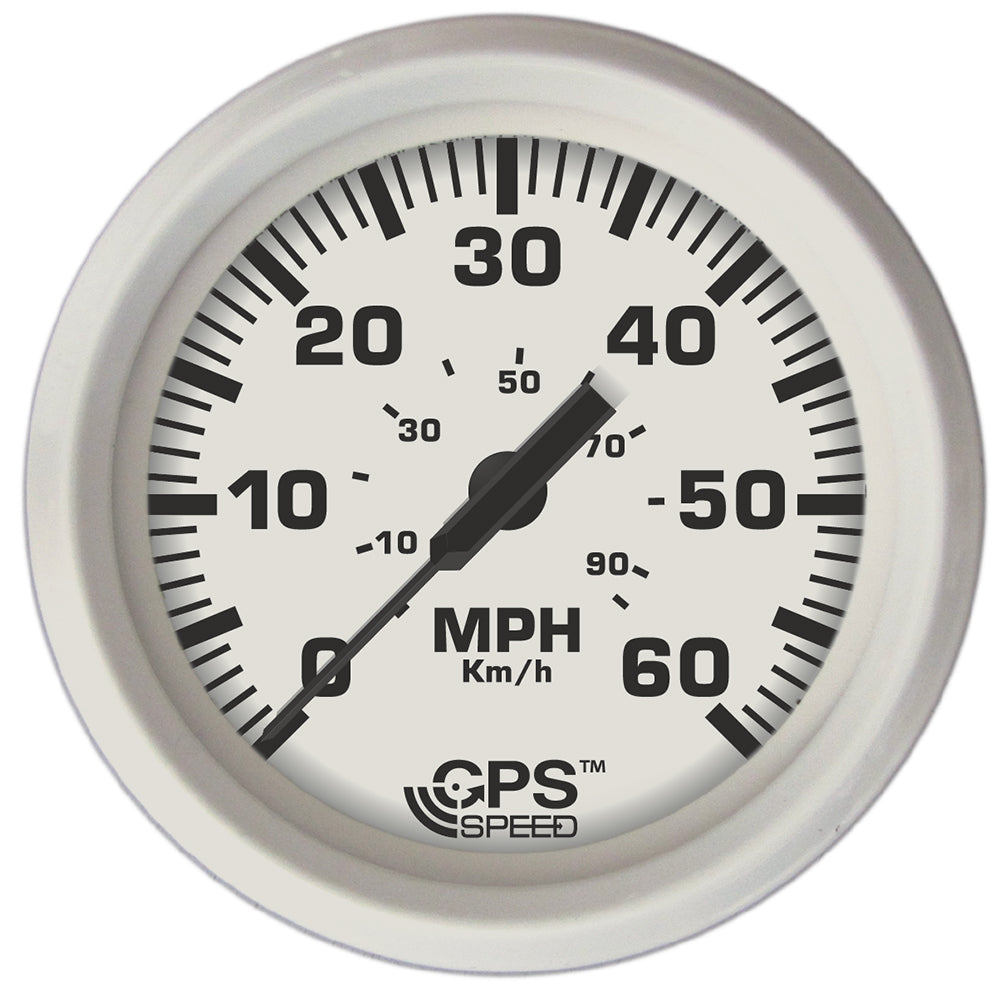 Faria Dress White 4" GPS Speedometer - 60 MPH