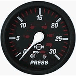 Faria Professional Red 2" Water Pressure Gauge