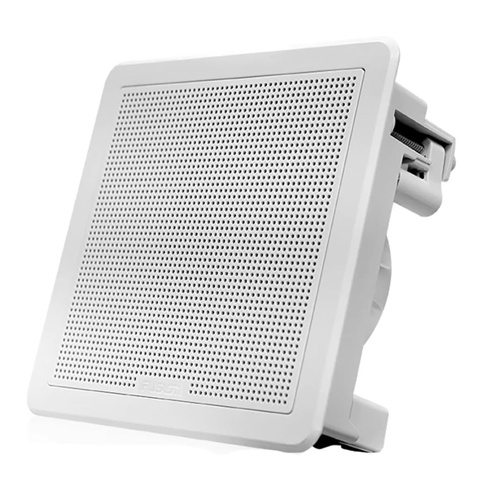 Fusion FM-65SW FM Series 6.5" 120 Flush Mount Square Marine Speakers - White Grill - 120W