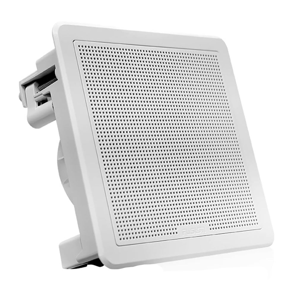 Fusion FM-65SW FM Series 6.5" 120 Flush Mount Square Marine Speakers - White Grill - 120W