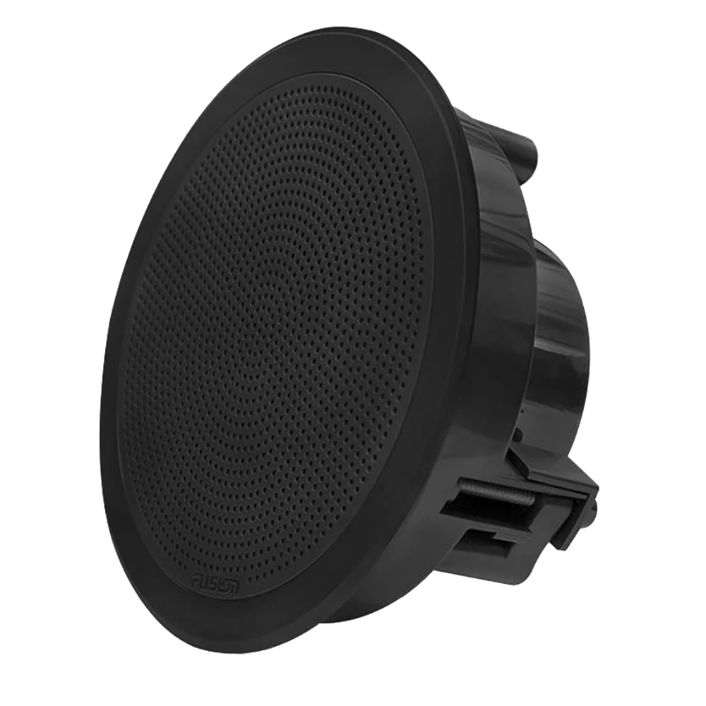 Fusion FM-F77RB FM Series 7.7" Flush Mount Round Marine Speakers - Black Grill - 200W