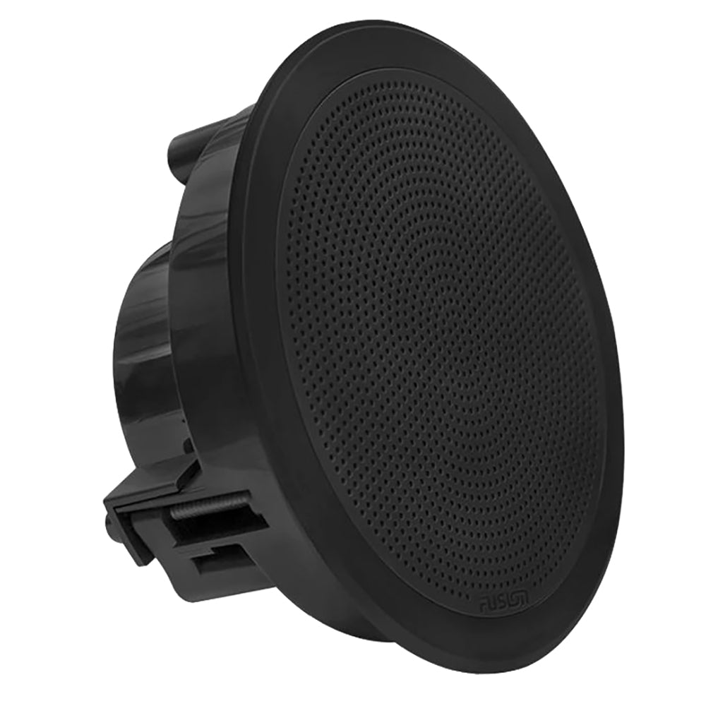 Fusion FM-F77RB FM Series 7.7" Flush Mount Round Marine Speakers - Black Grill - 200W