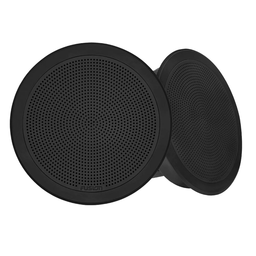 Fusion FM-F77RB FM Series 7.7" Flush Mount Round Marine Speakers - Black Grill - 200W