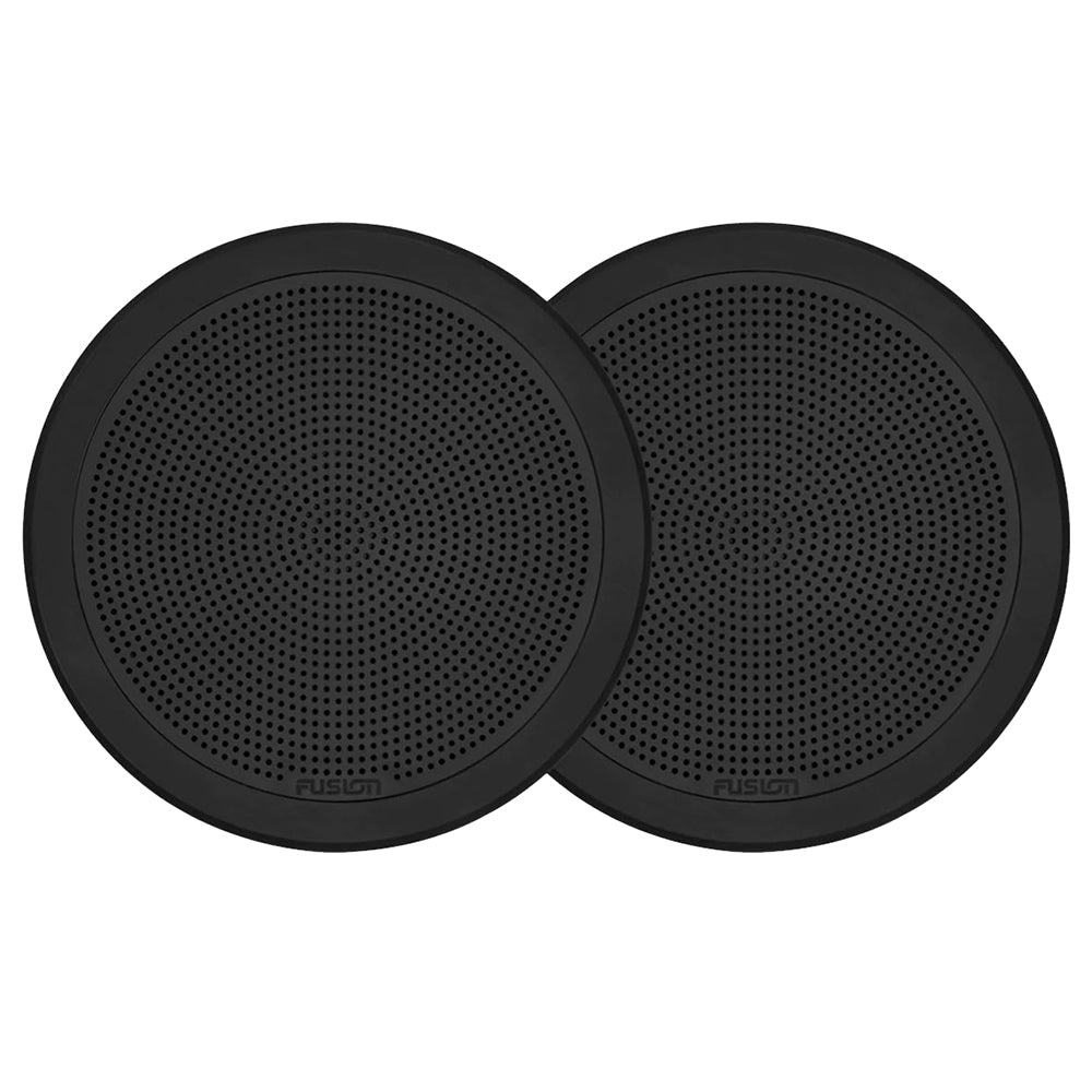 Fusion FM-F77RB FM Series 7.7" Flush Mount Round Marine Speakers - Black Grill - 200W