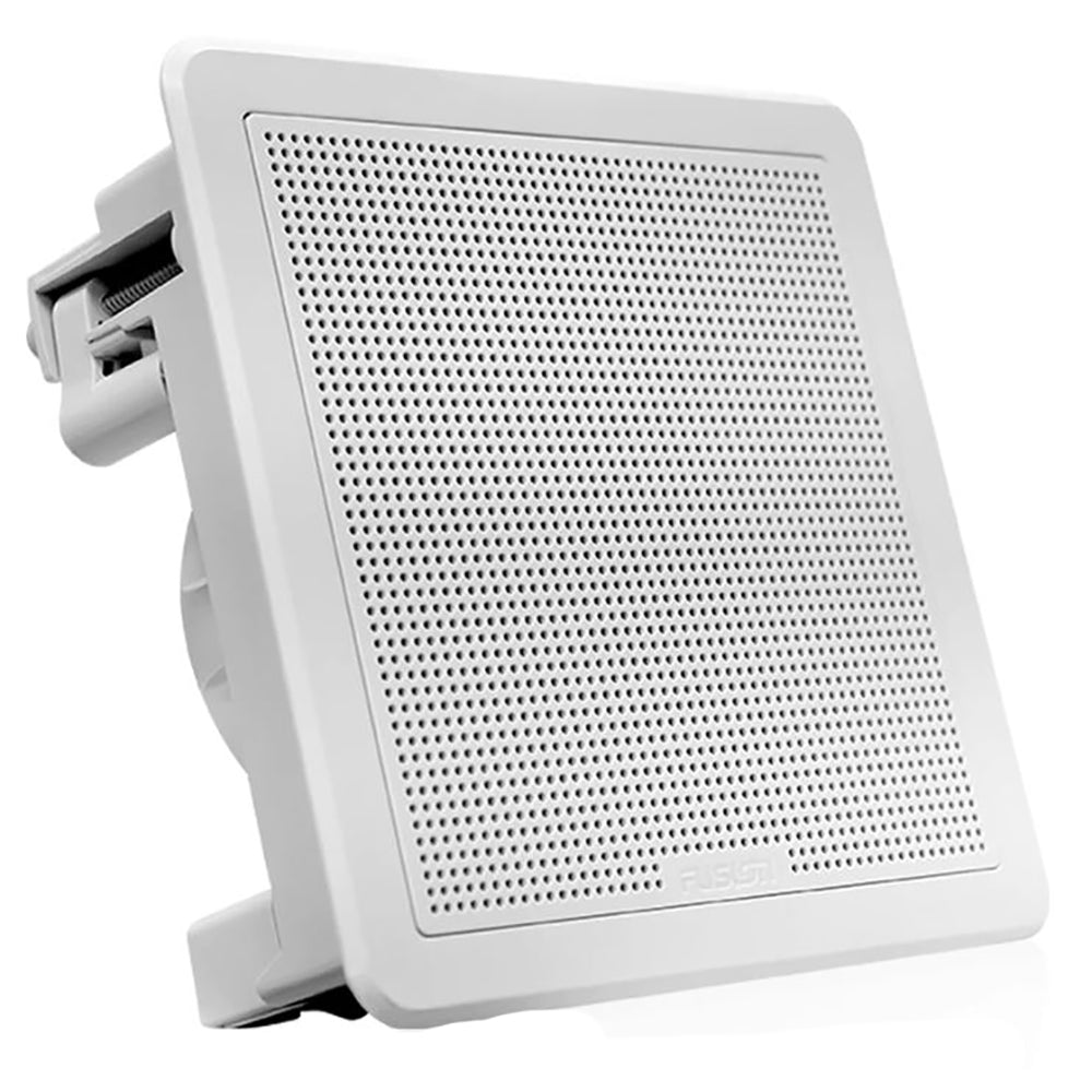 Fusion FM-F77SW FM Series 7.7" Flush Mount Square Marine Speakers - White Grill - 200W