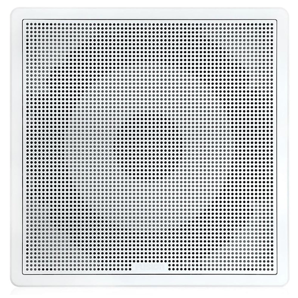 Fusion FM-S10SW FM Series 10" 400W Flush Mount Marine Subwoofer - Square Grill - White