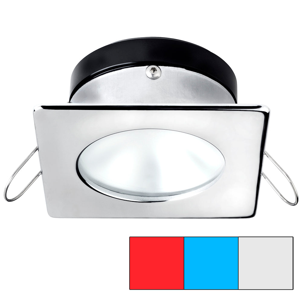 i2Systems Apeiron A1120 Spring Mount Light - Square/Round - Red, Cool White  Blue - Polished Chrome