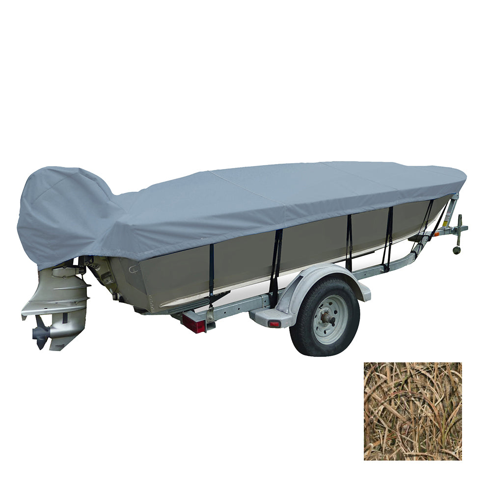 Carver Performance Poly-Guard Wide Series Styled-to-Fit Boat Cover f/15.5 V-Hull Fishing Boats - Shadow Grass