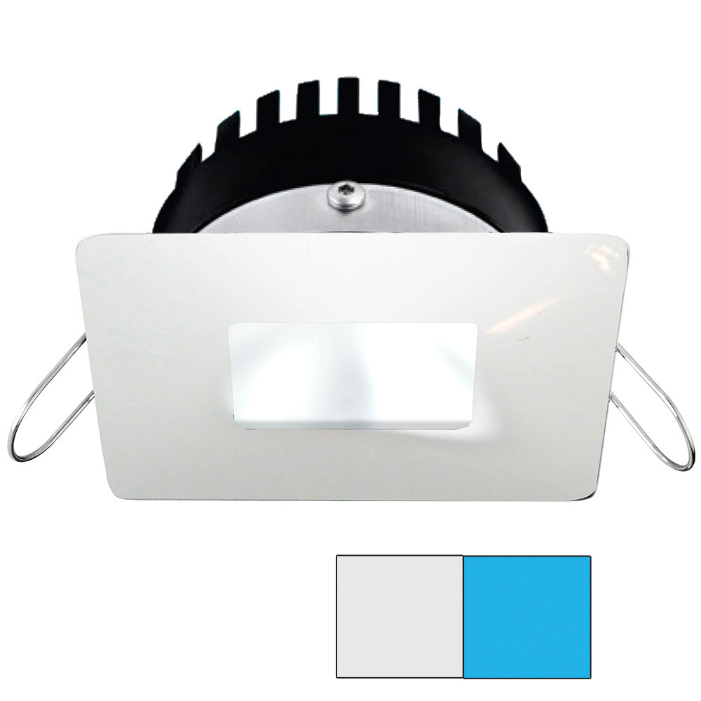 i2Systems Apeiron PRO A506 - 6W Spring Mount Light - Square/Square - Cool White  Blue - White Finish