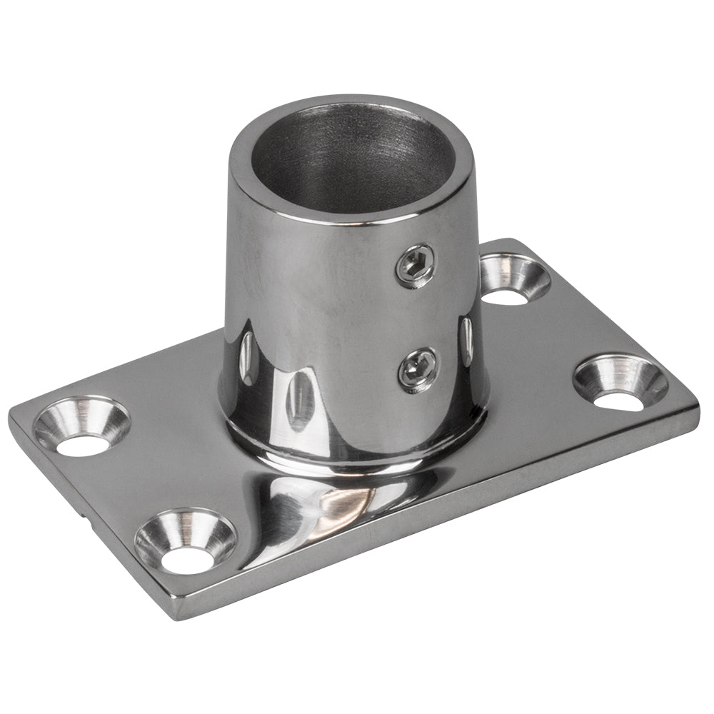 Sea-Dog Rail Base Fitting Rectangular Base 90 316 Stainless Steel - 1-7/8" x 3-3/16" - 1" OD