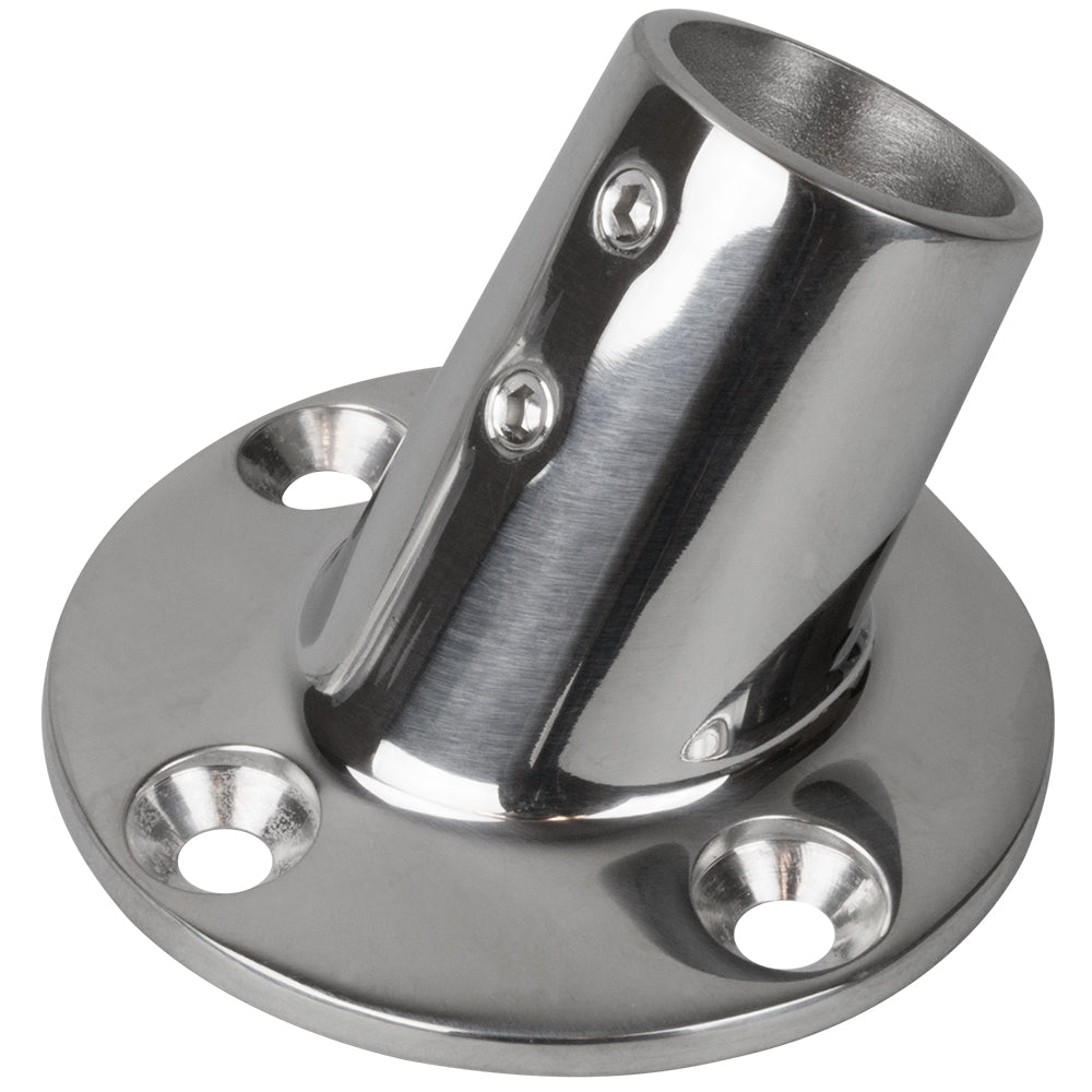 Sea-Dog Rail Base Fitting 2-3/4" Round Base 60 316 Stainless Steel - 1" OD