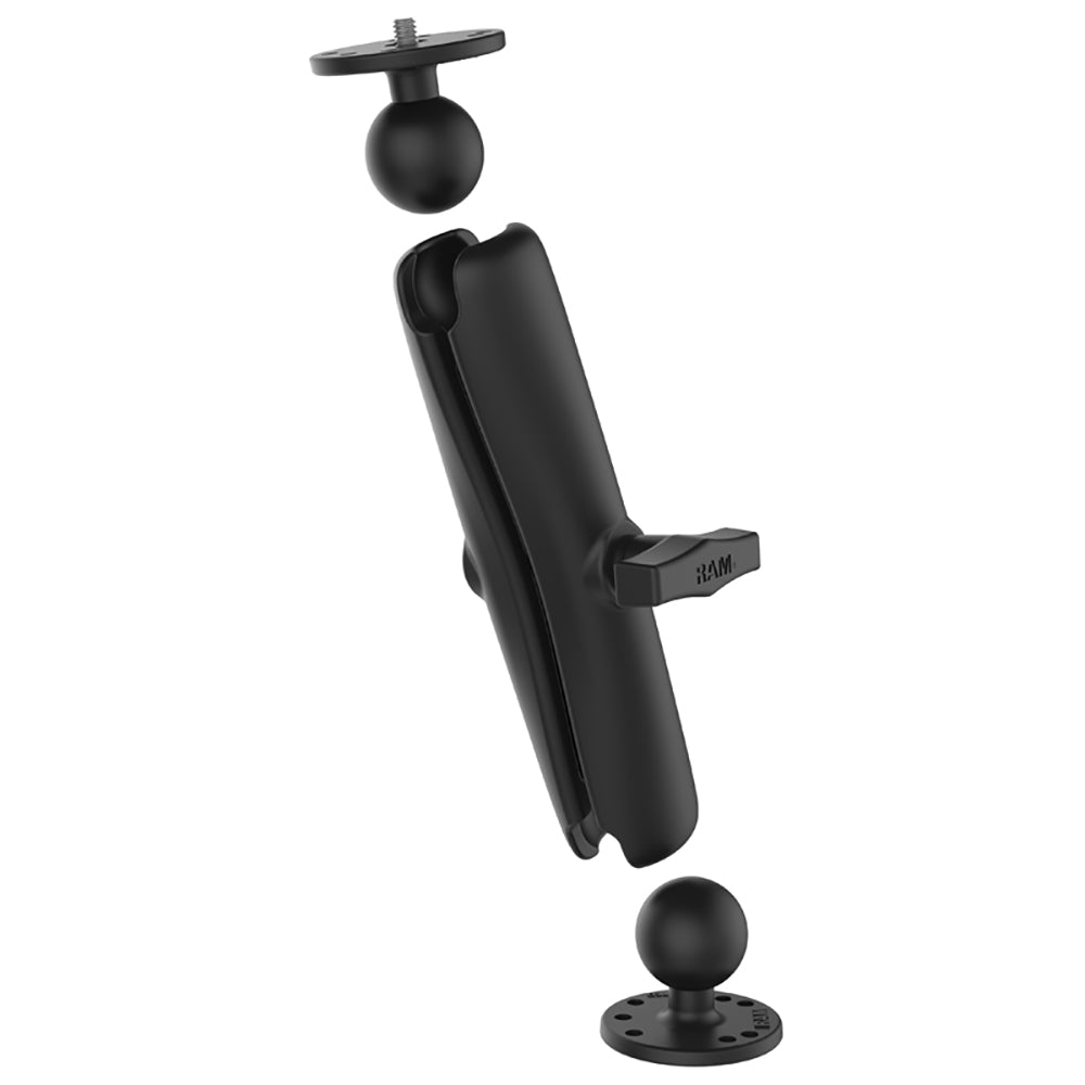 RAM Mount RAM Double Ball Mount w/1/4"-20 Male Thread - Long Arm