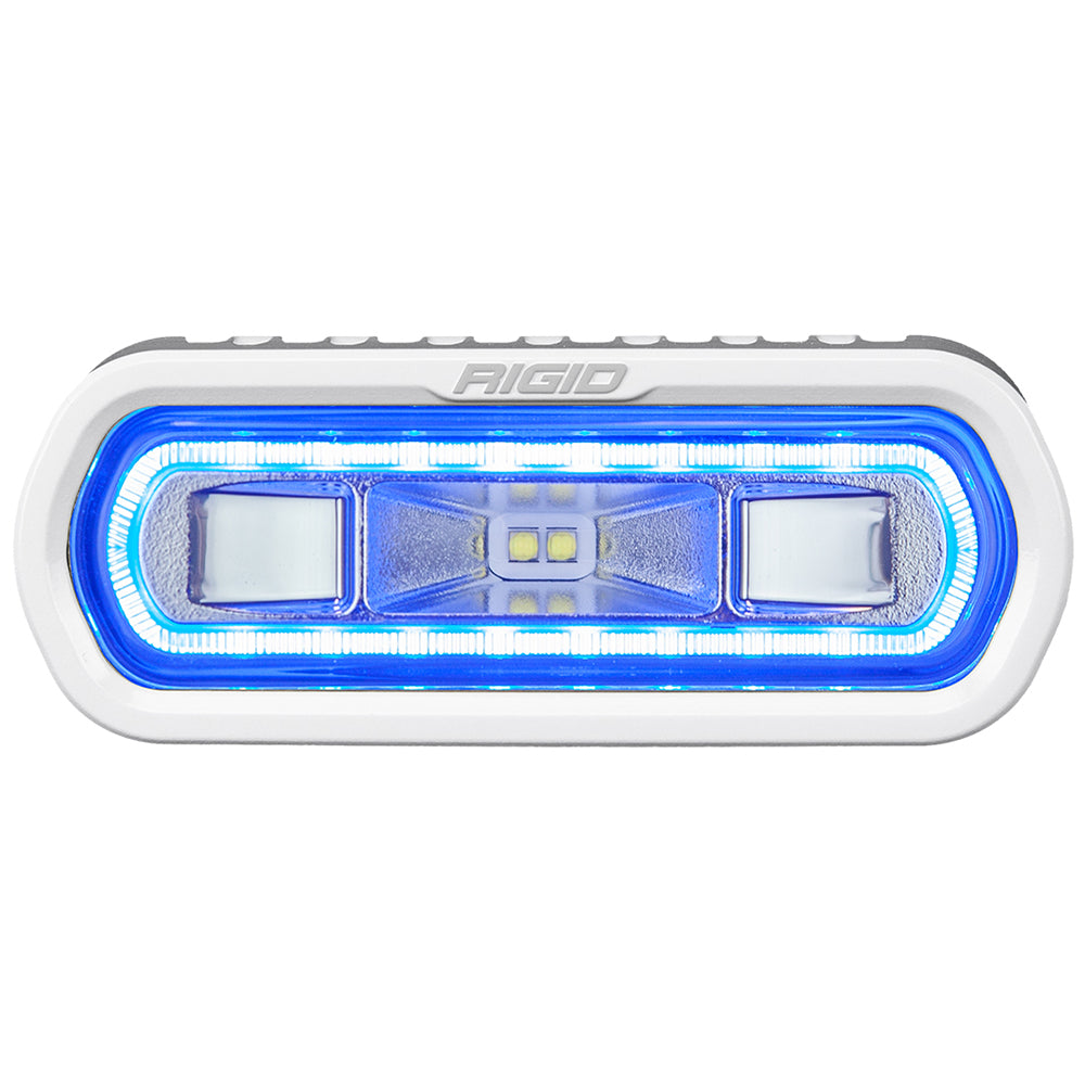 RIGID Industries SR-L Series Marine Spreader Light - White Surface Mount - White Light w/Blue Halo