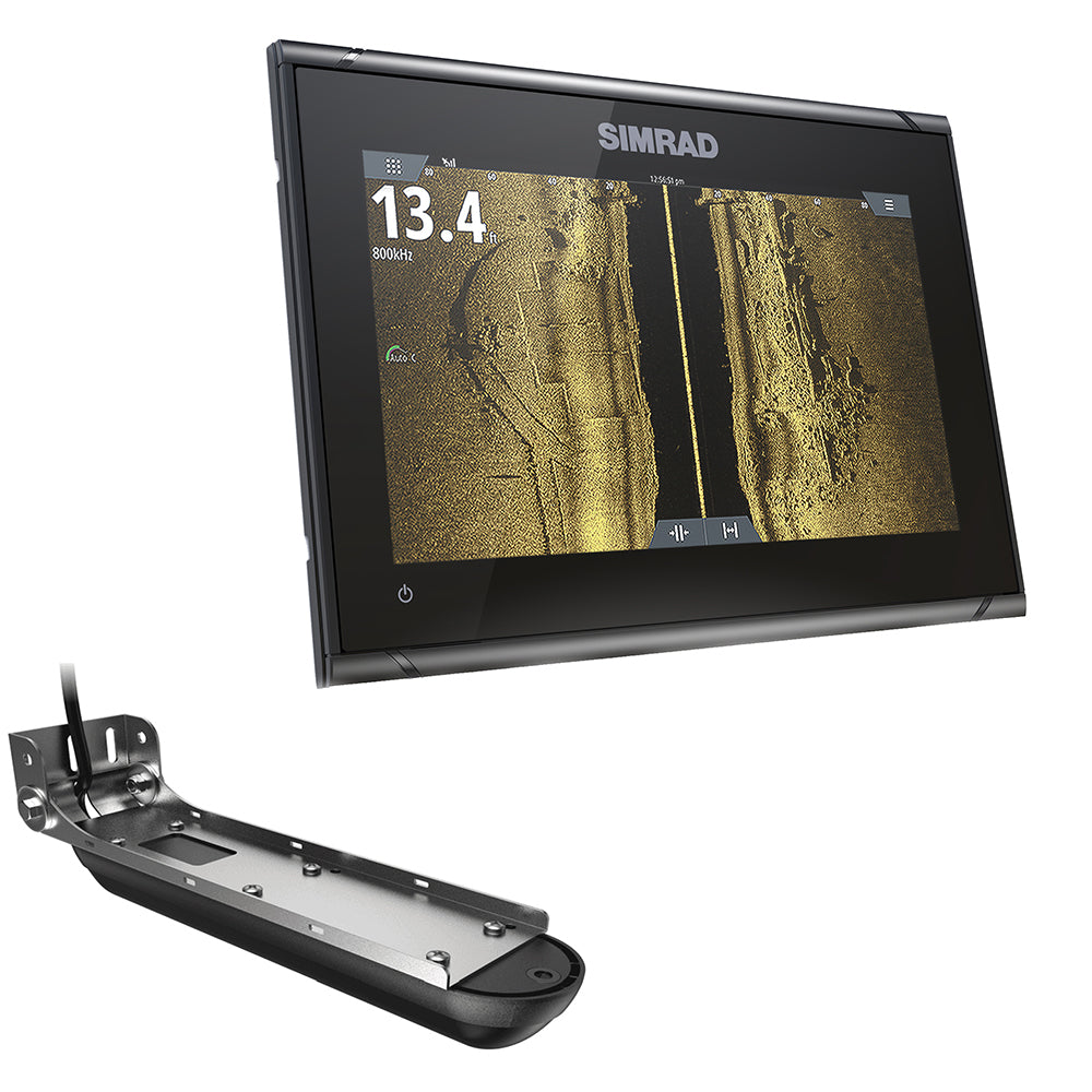 Simrad GO9 XSE Chartplotter/Fishfinder w/Active Imaging 3-in-1 Transom Mount Transducer  C-MAP Discover Chart