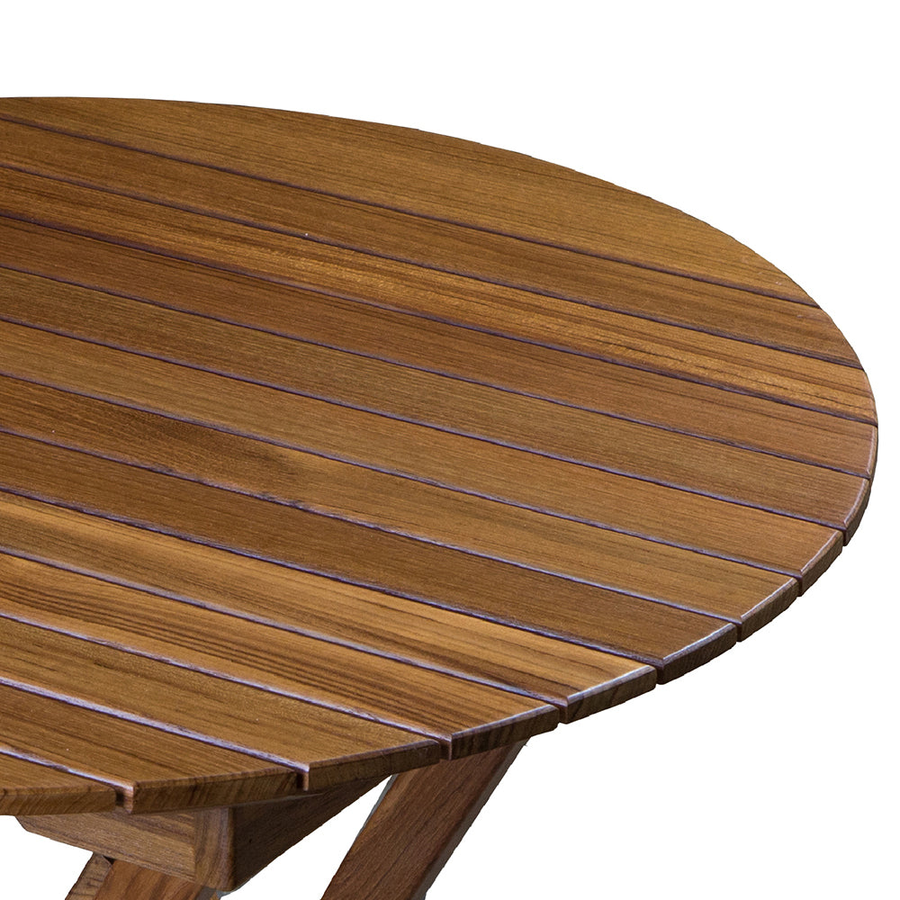 Whitecap Round Slat Table - Teak