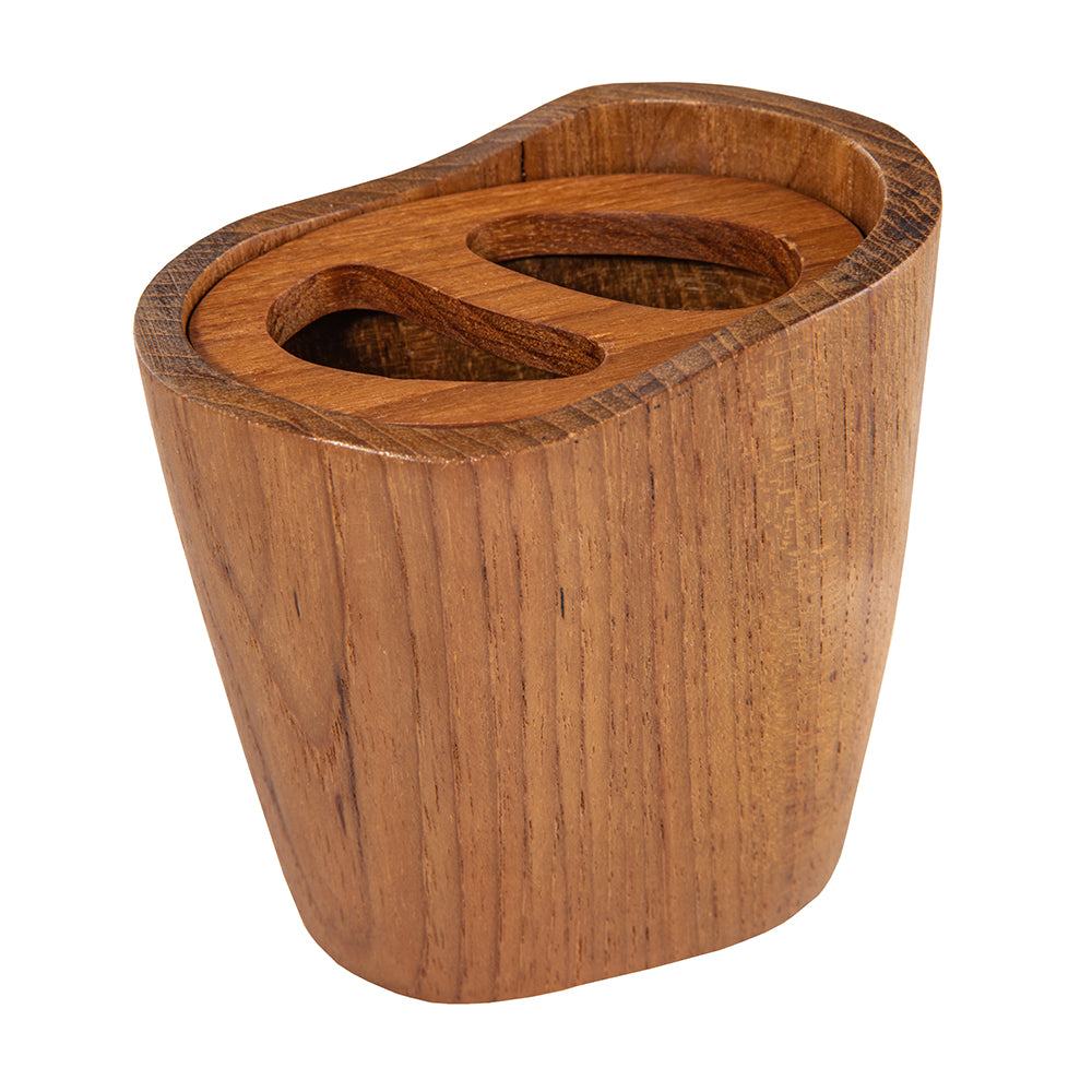 Whitecap Oval Toothbrush Holder (Oiled) - Teak