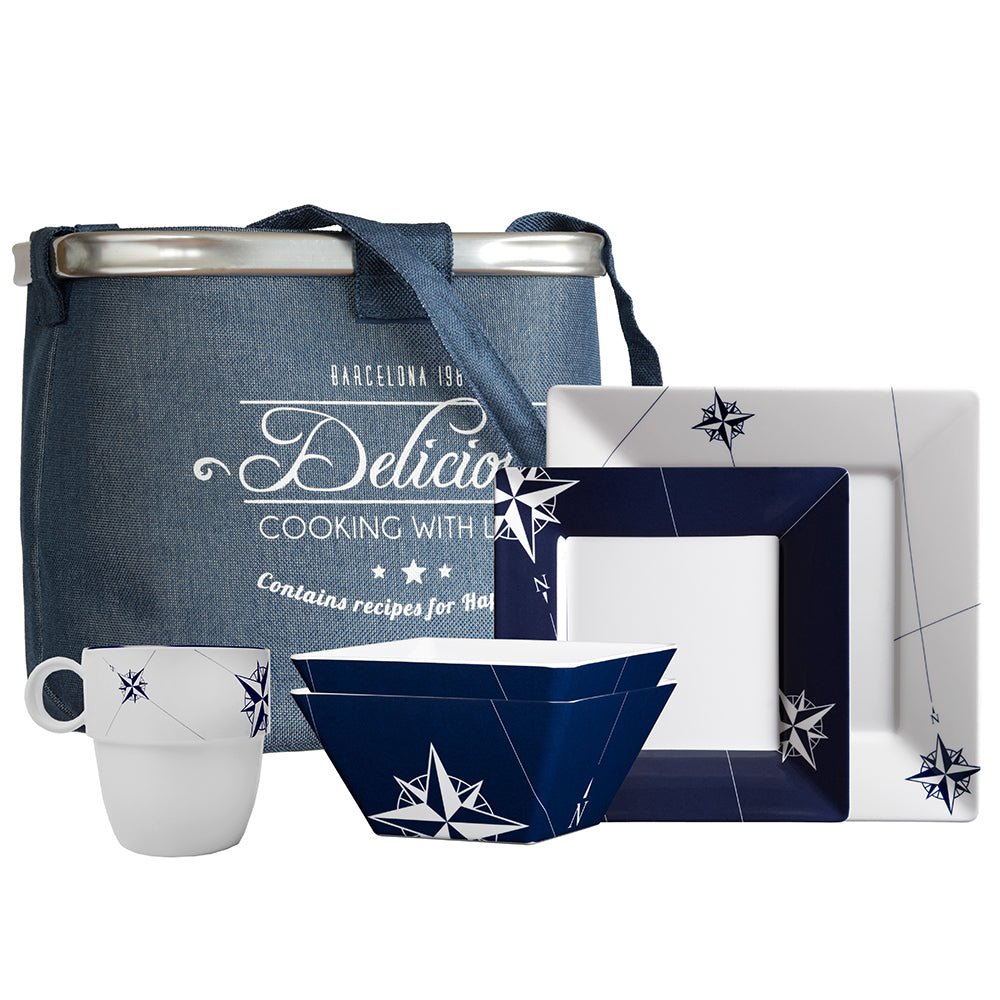 Marine Business Melamine Square Tableware  Basket - NORTHWIND - Set of 24