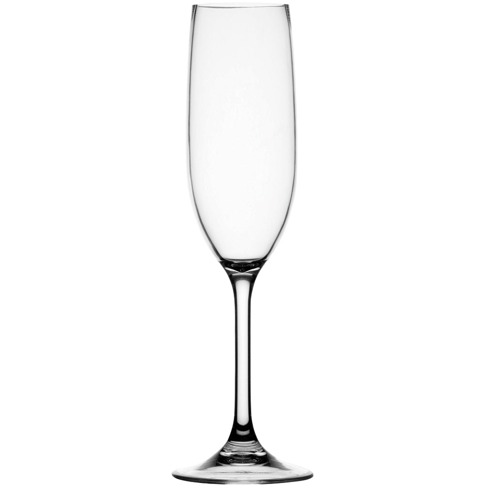 Marine Business Non-Slip Flute Glass Party - CLEAR TRITAN - Set of 6