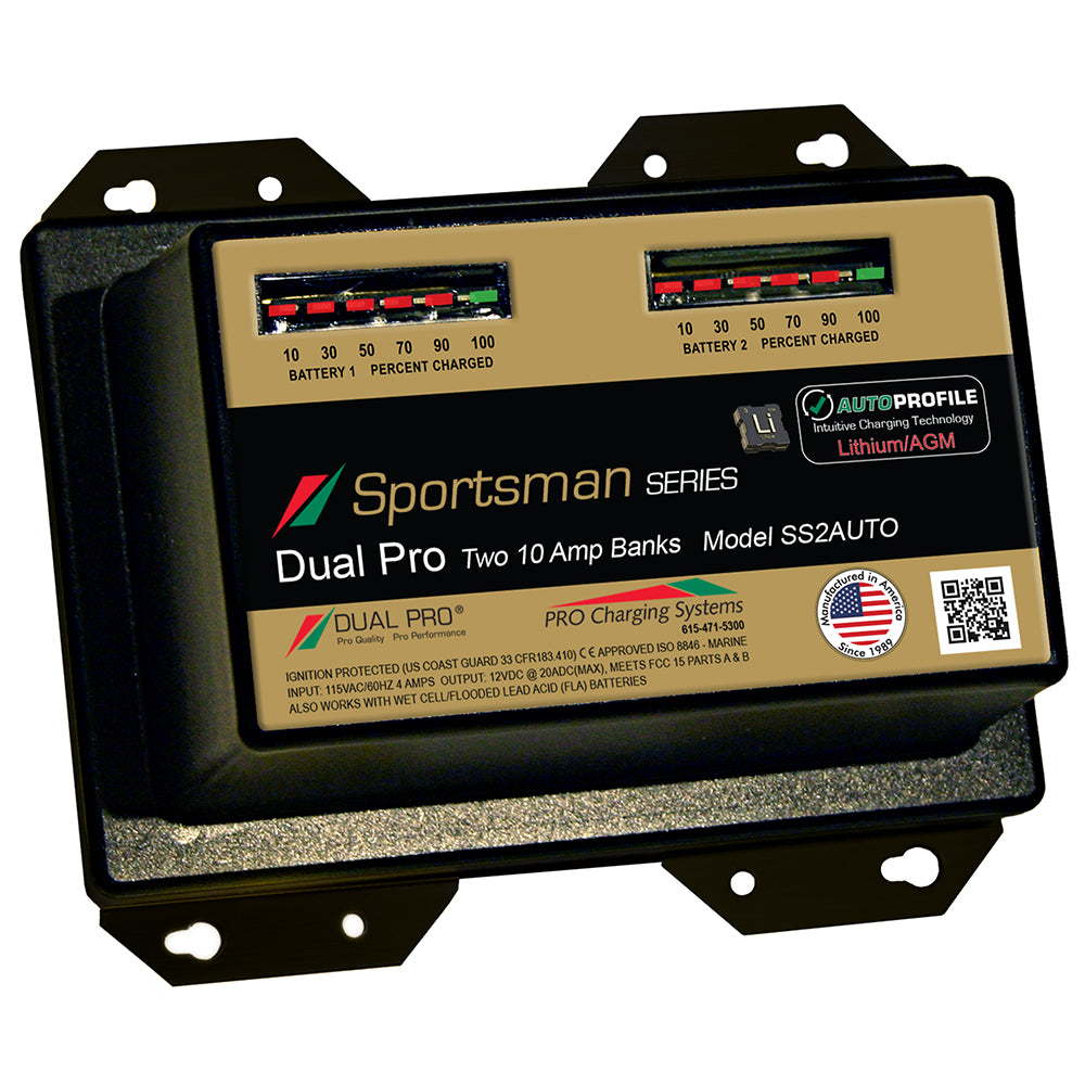 Dual Pro SS2 Auto 20A - 2-Bank Lithium/AGM Battery Charger