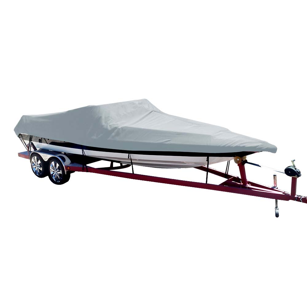 Carver Poly-Flex II Styled-to-Fit Boat Cover f/19.5 Sterndrive Ski Boats with Low Profile Windshield - Grey