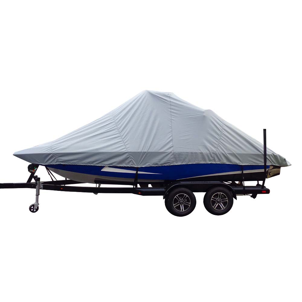 Carver Sun-DURA Specialty Boat Cover f/23.5 Inboard Tournament Ski Boats w/Wide Bow  Swim Platform - Grey