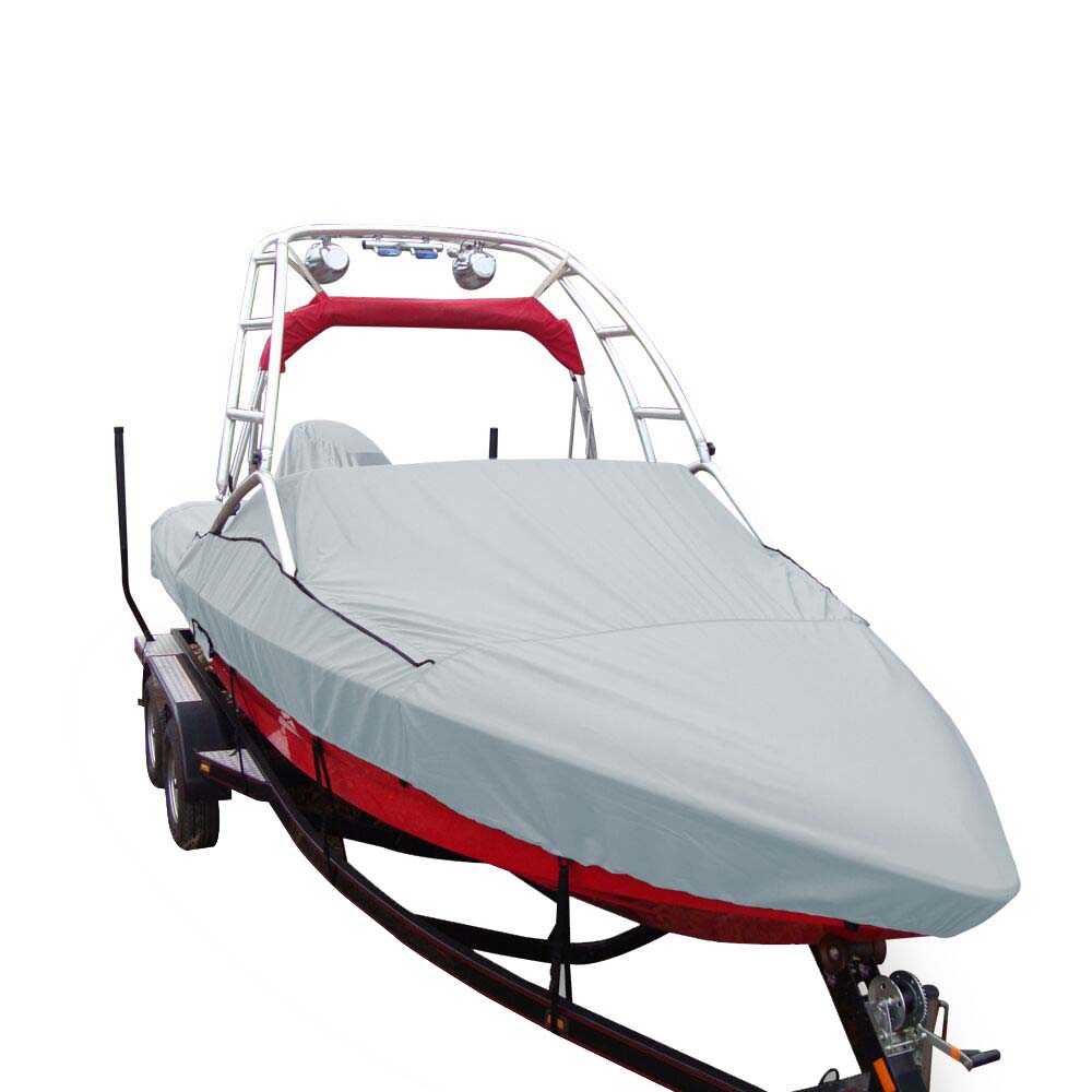 Carver Sun-DURA Specialty Boat Cover f/24.5 Sterndrive V-Hull Runabouts w/Tower - Grey
