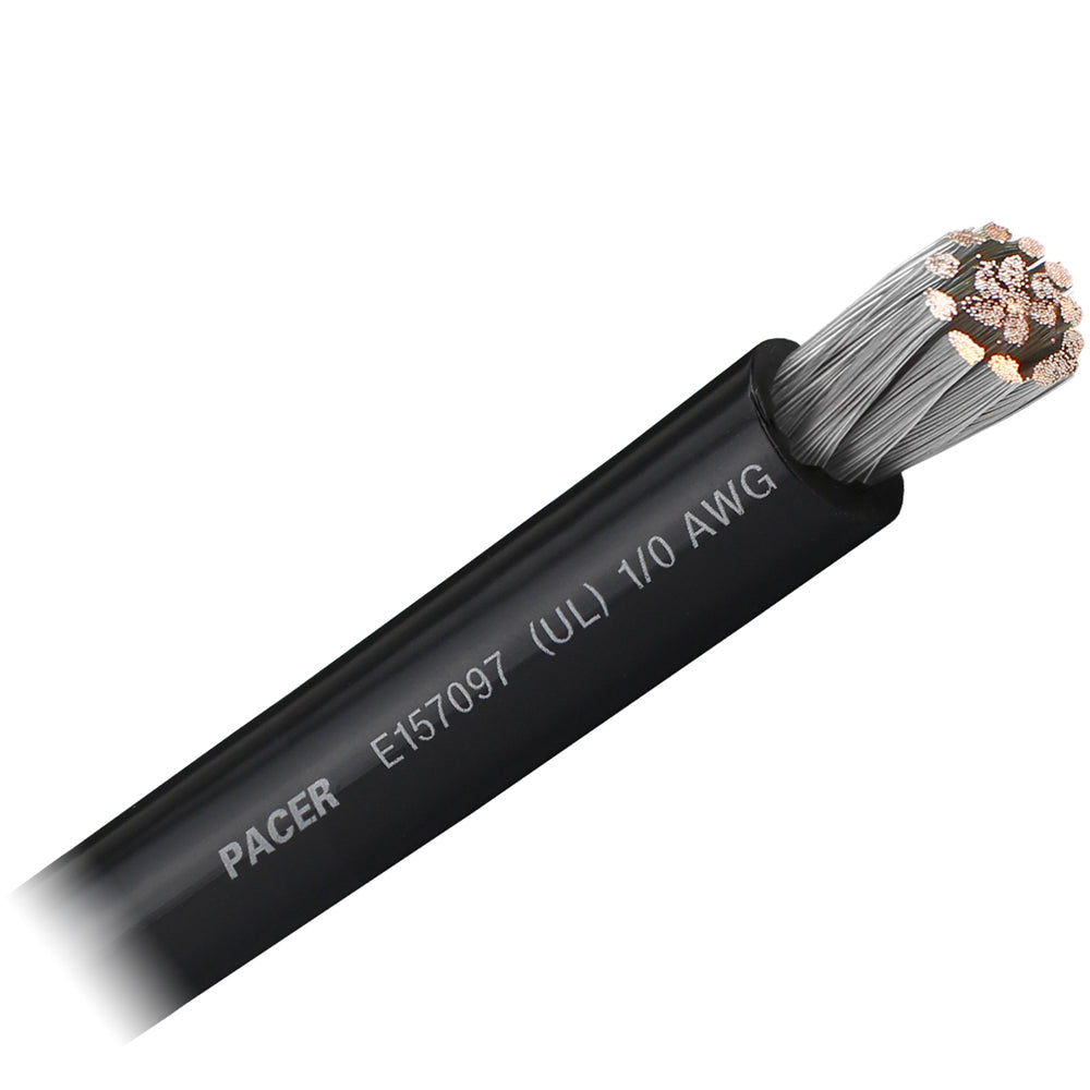 Pacer Black 1/0 AWG Battery Cable - Sold By The Foot