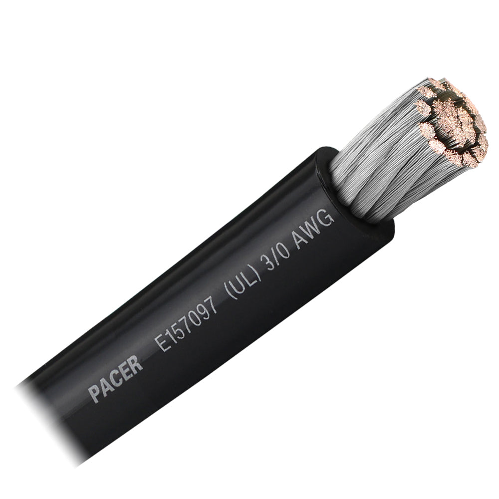 Pacer Black 3/0 AWG Battery Cable - Sold By The Foot