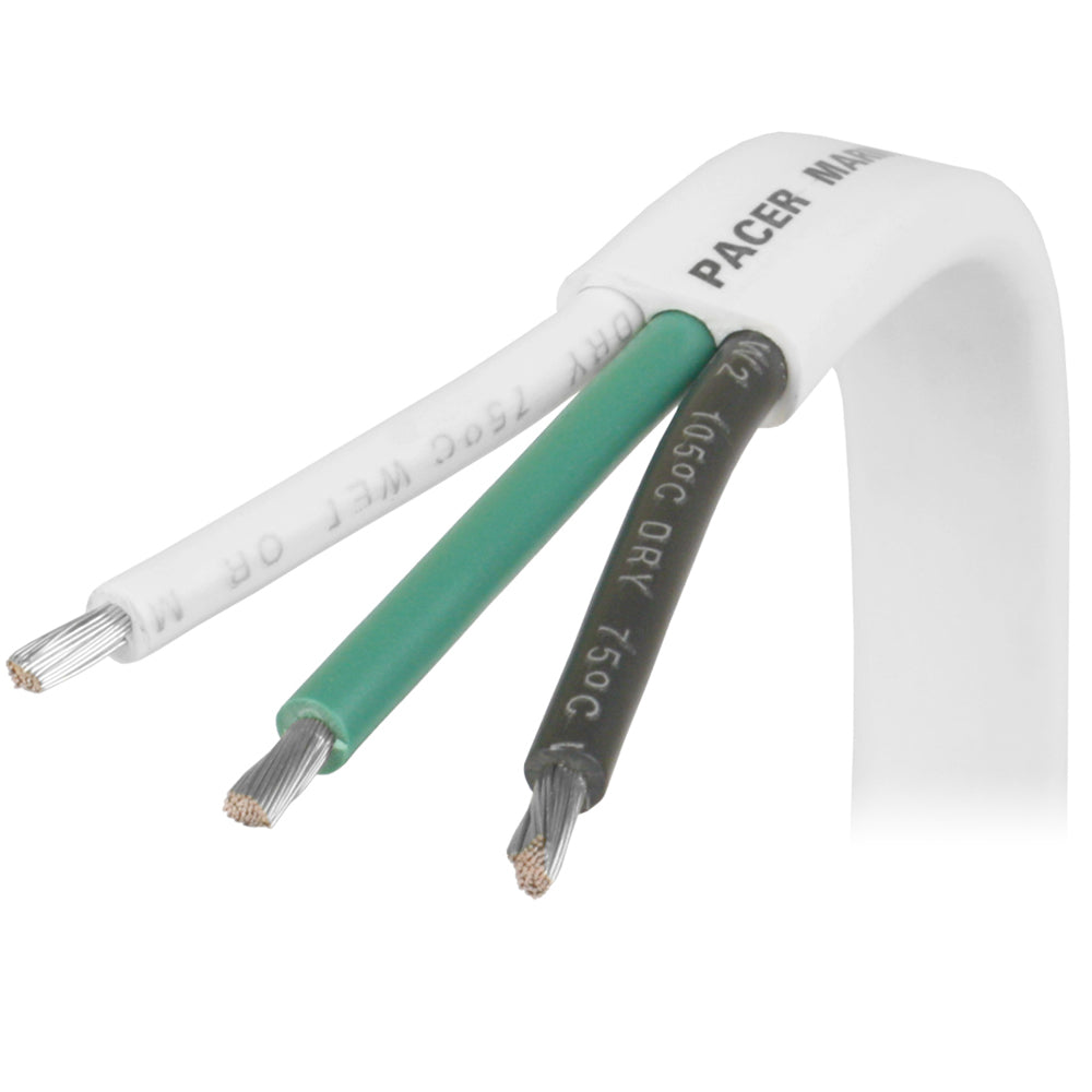 Pacer 14/3 AWG Triplex Cable - Black/Green/White - 1,000