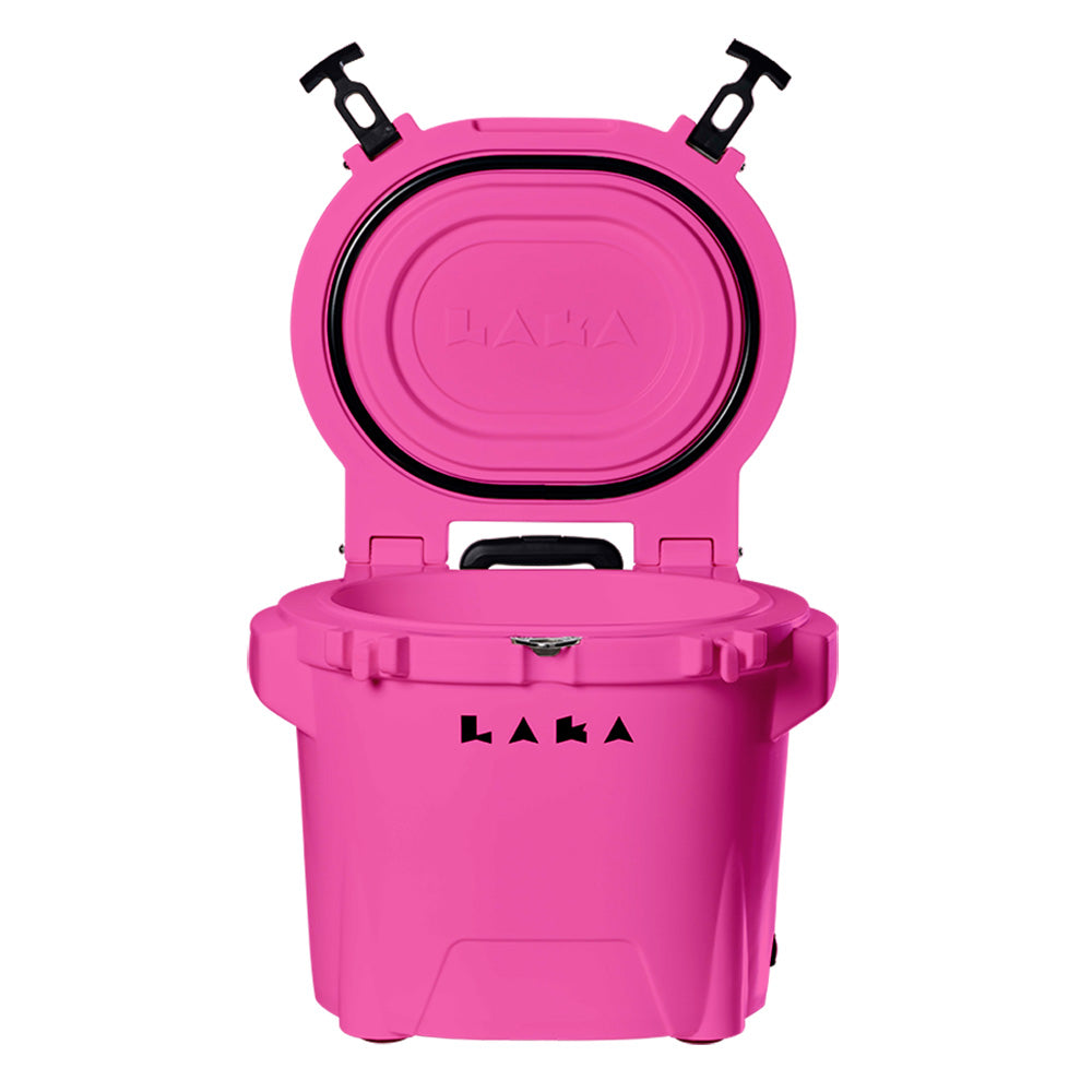 LAKA Coolers 30 Qt Cooler w/Telescoping Handle  Wheels - Pink