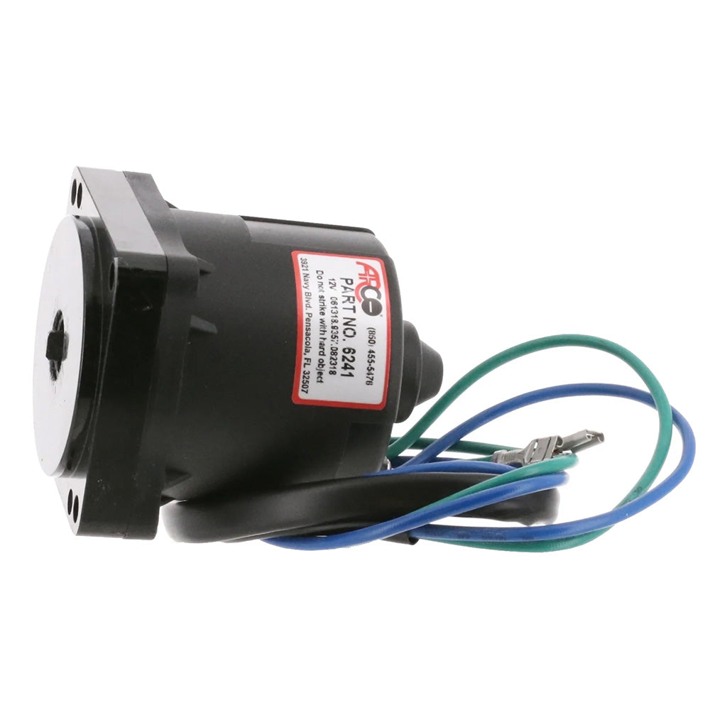 ARCO Marine Replacement Johnson/Evinrude Tilt Trim Motor - 2-Wire, 4 Bolt, Flat Blade Shaft