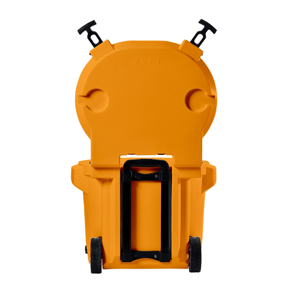 LAKA Coolers 30 Qt Cooler w/Telescoping Handle  Wheels - Orange