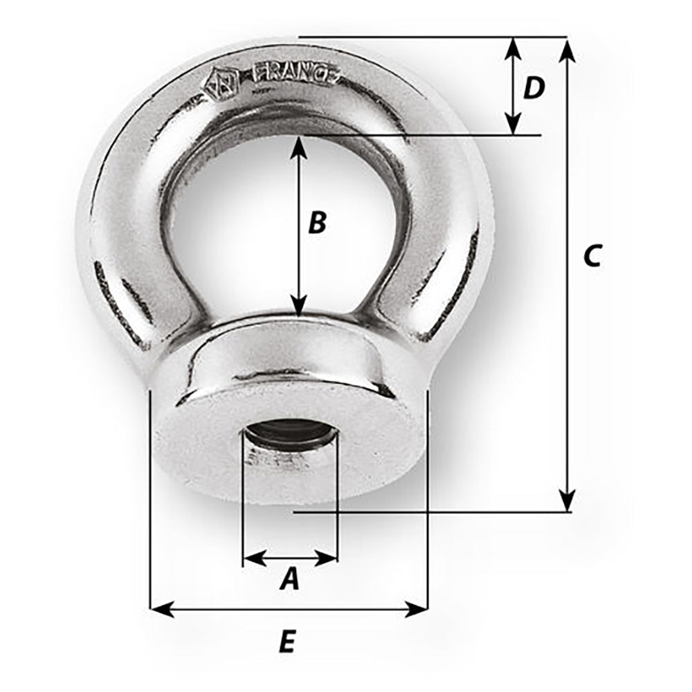 Wichard 8mm Eye Nut - 1/2" Diameter