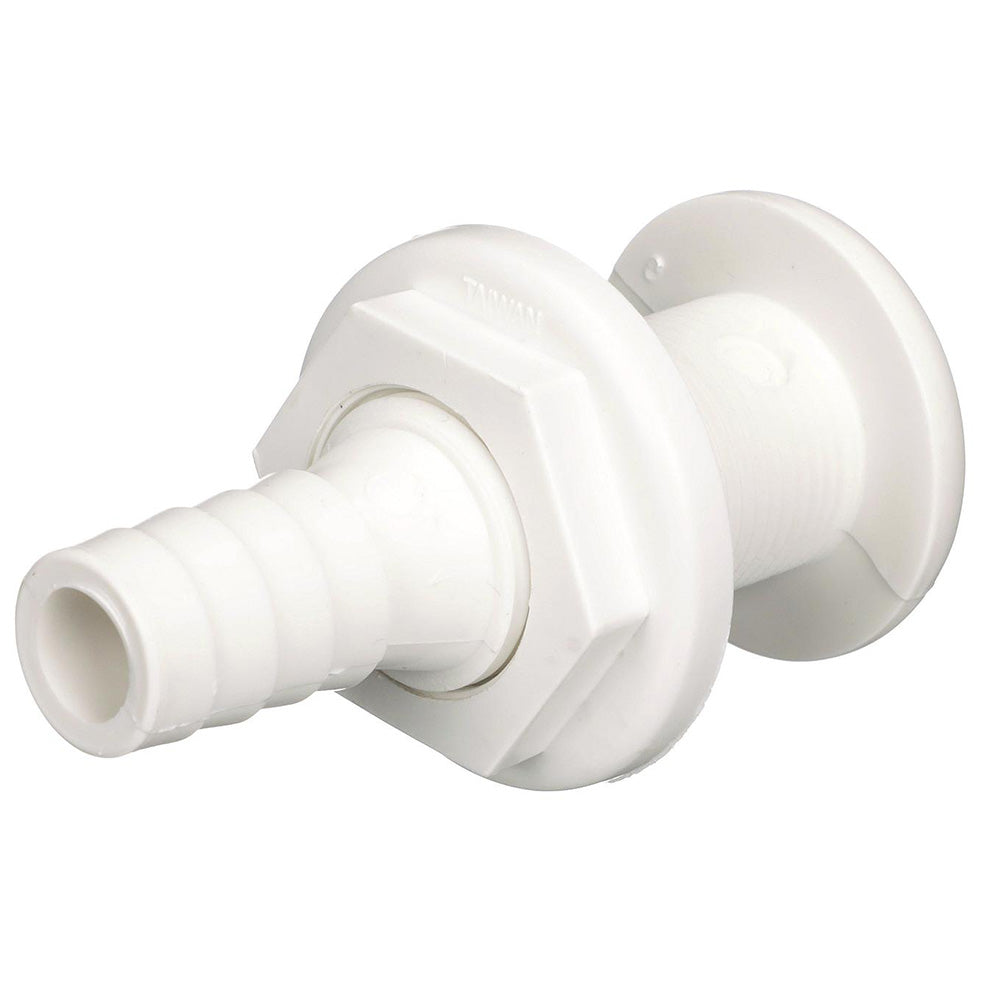 Attwood White Plastic Thru-Hull Fitting - 3/4" Inner Diameter