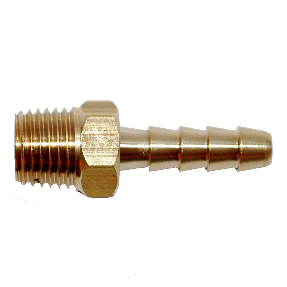 Attwood Universal Brass Fuel Hose Fitting - 1/4" NPT x 3/8" Barb