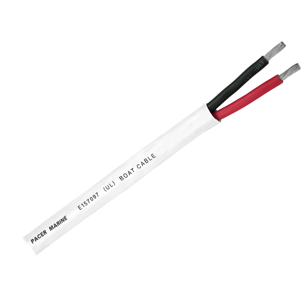 Pacer Duplex 2 Conductor Cable - 500' - 10/2 AWG - Round Cable - Red, Black